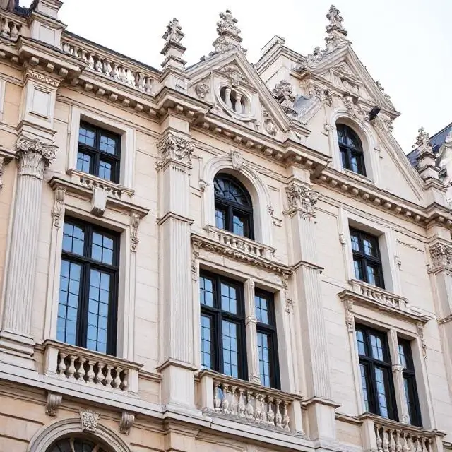 Detailed architectural facade