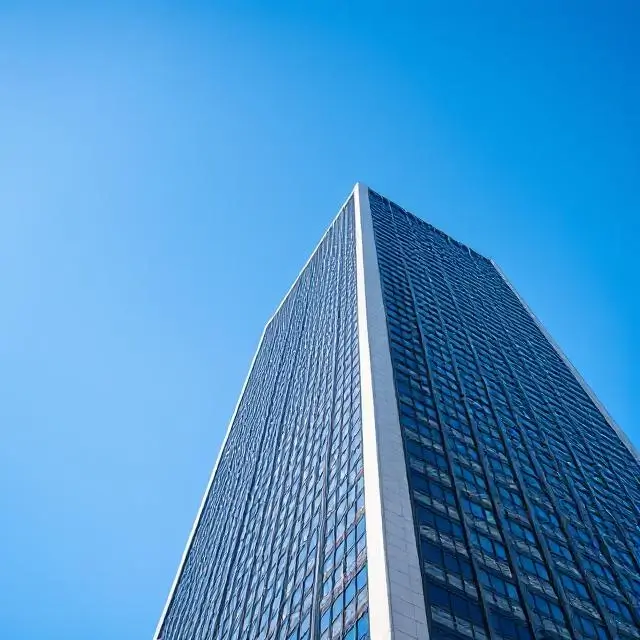 Skyscraper against a blue sky
