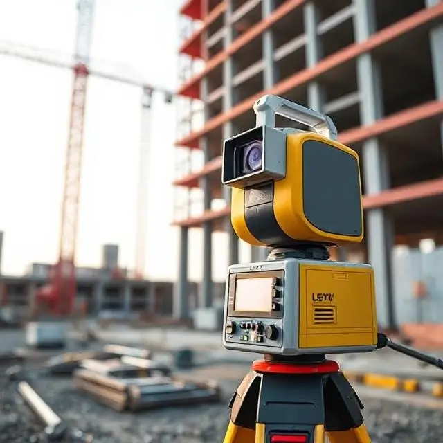 3D laser scanner at a construction site