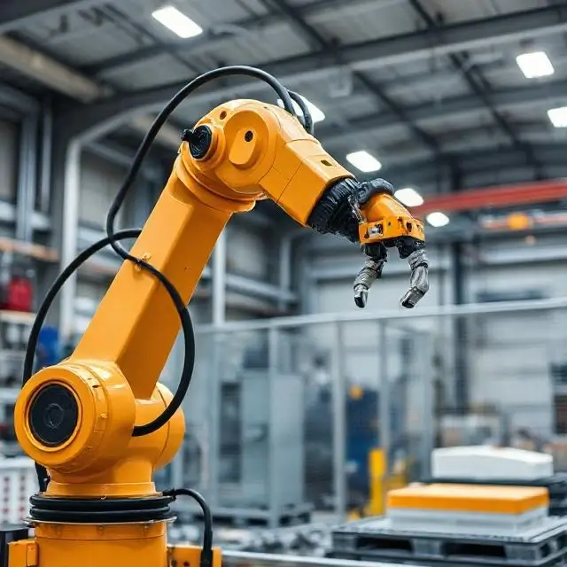 Robotic arm in a prefabrication facility